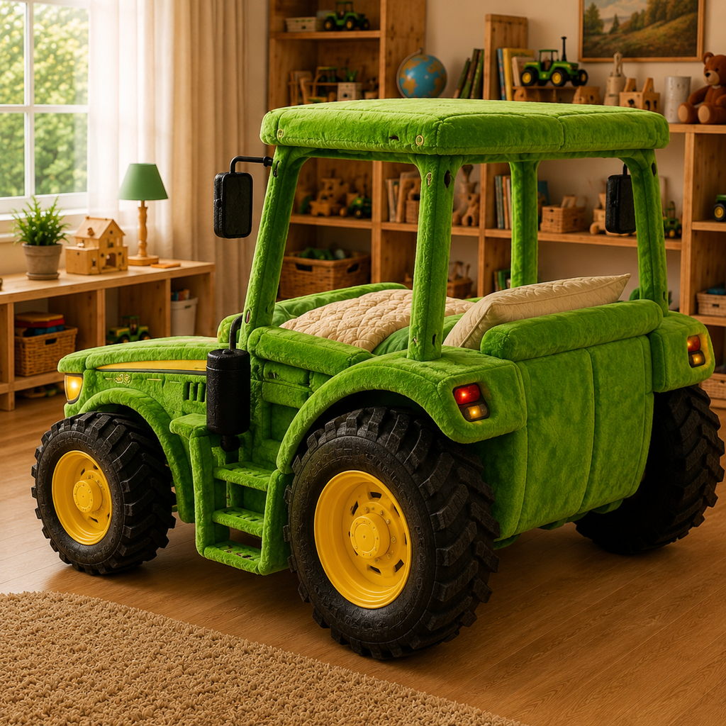 Farm Tractor Plush Sleeper Bed