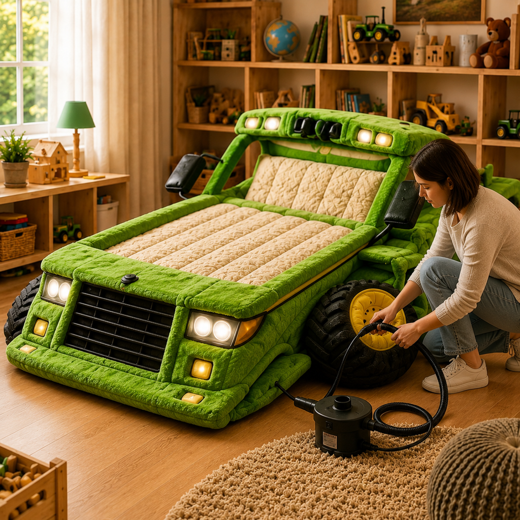 Farm Tractor Plush Sleeper Bed